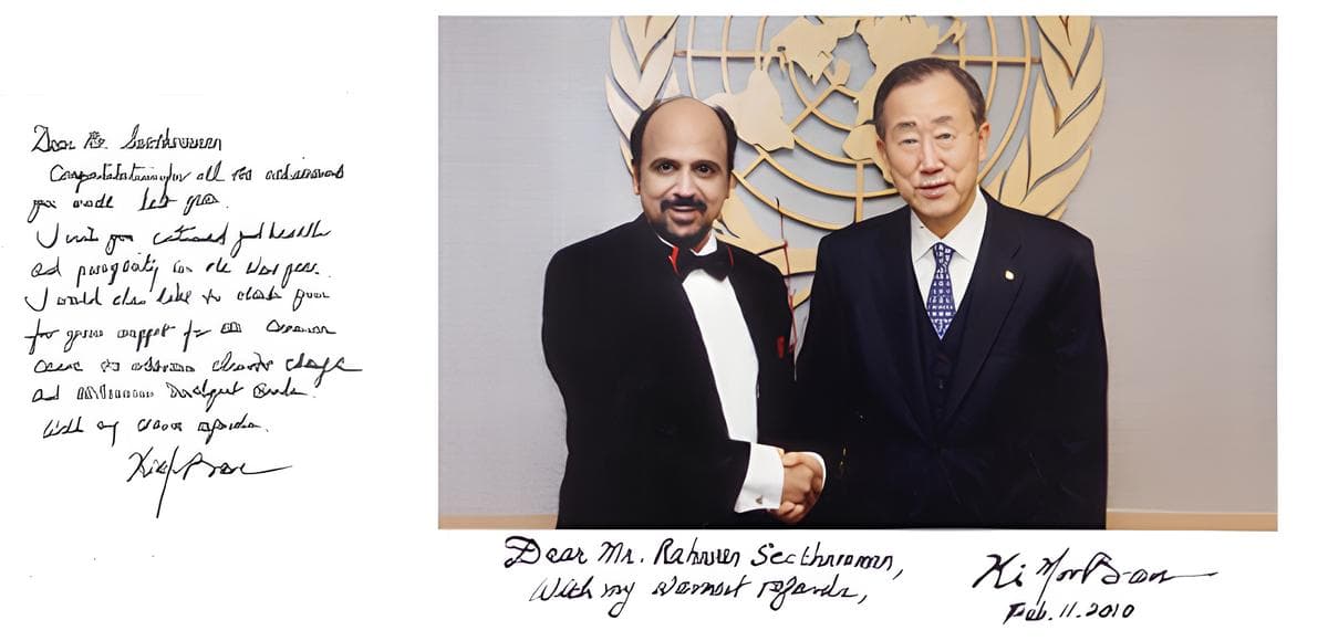 Testimonial with H.E. Ban Ki-moon